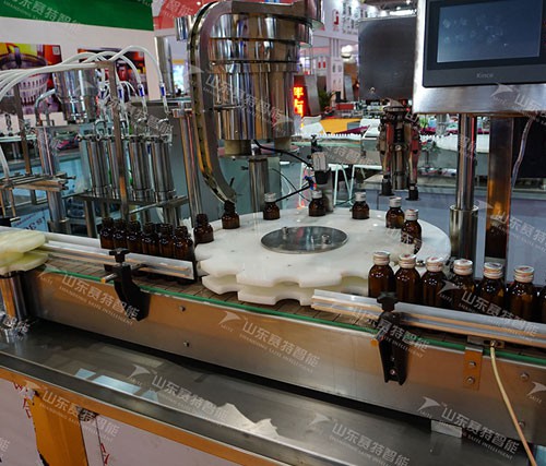 Filling production line of various liquids such as white spirit, health care wine, fruit wine, oral liquid, syrup, etc.